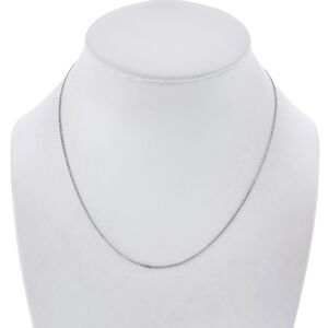 Estate Sterling Silver 925 1.1mm Curb Link Chain Necklace 15.5"